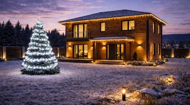 новогодняя иллюминация дома