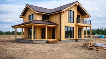 дома из профилированного бруса строительство