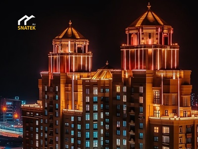 Заказать подсветку здания в Красноярске.