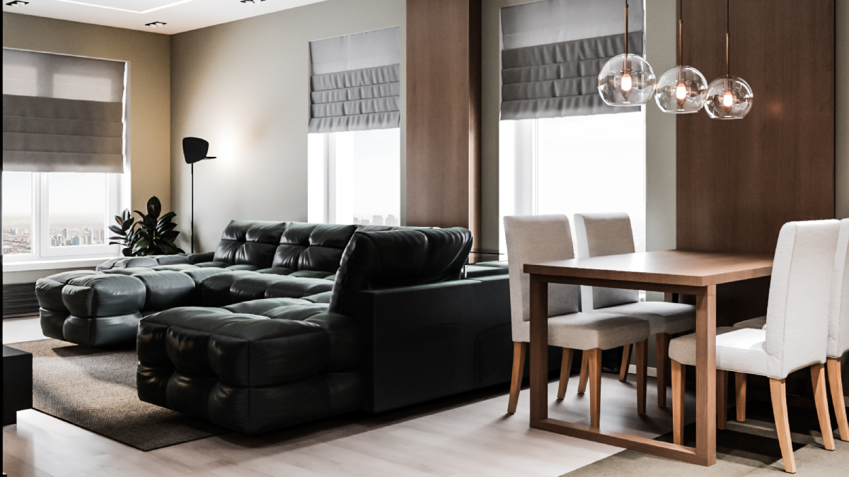 зонирование в кухне-гостиной